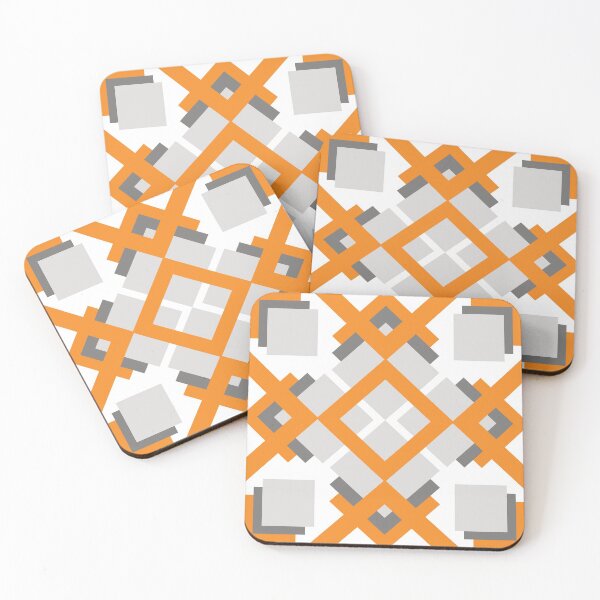 Item preview, Geometric pattern with gray and orange designed and sold by CiniArt.