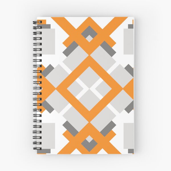Item preview, Geometric pattern with gray and orange designed and sold by CiniArt.