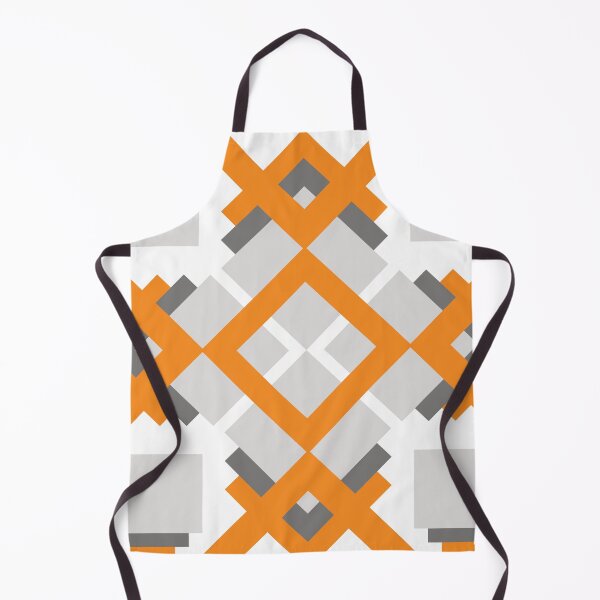 Item preview, Geometric pattern with gray and orange designed and sold by CiniArt.
