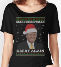 Make Christmas Great Again Donald Trump Shirts Women's Relaxed Fit T-Shirt