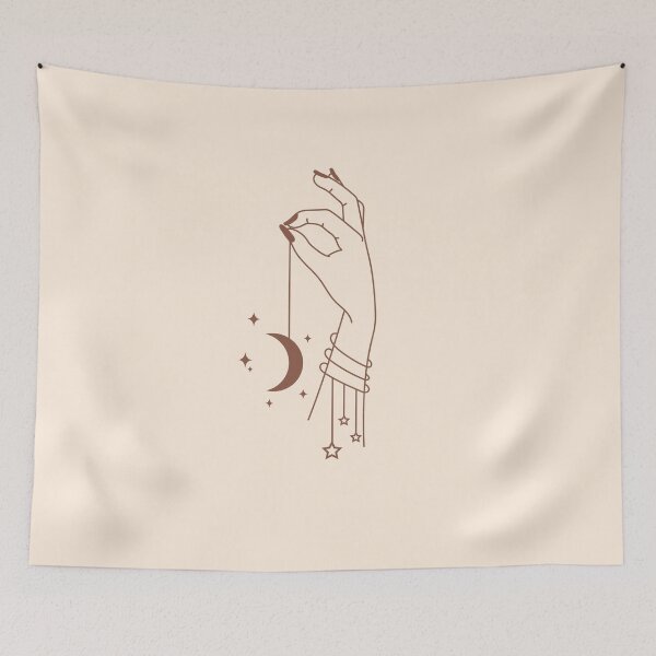 Item preview, Hand Holding Crescent Moon Illustration  designed and sold by Dollfacedesign.