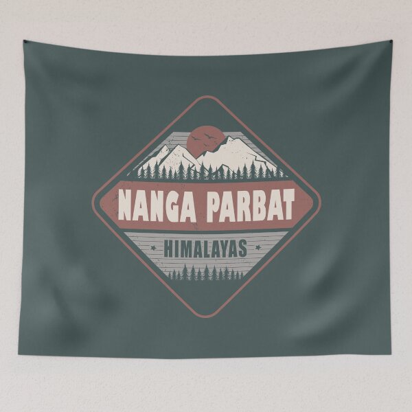 Item preview, Nanga Parbat Himalayas Vintage Hiking Design designed and sold by CynthiaGraphics.