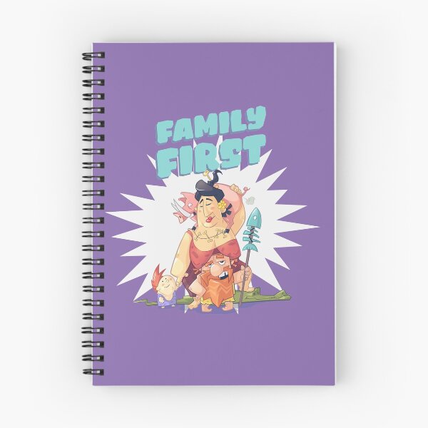 Item preview, Family First Cavemen Cartoon - Cute Funny Caveman Stepfamily Day designed and sold by SuperiorPrints.