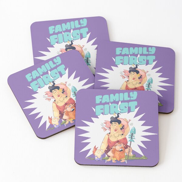 Item preview, Family First Cavemen Cartoon - Cute Funny Caveman Stepfamily Day designed and sold by SuperiorPrints.
