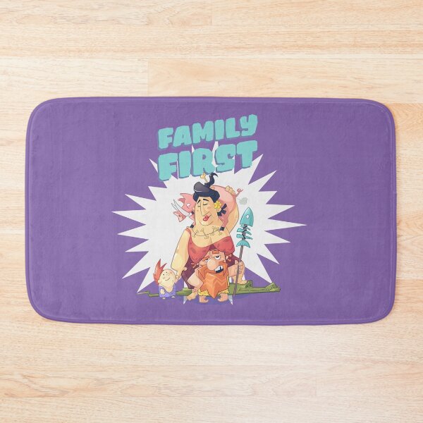 Item preview, Family First Cavemen Cartoon - Cute Funny Caveman Stepfamily Day designed and sold by SuperiorPrints.