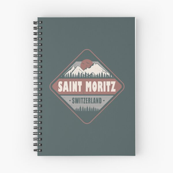 Item preview, Saint Moritz Switzerland Vintage Hiking Design designed and sold by CynthiaGraphics.