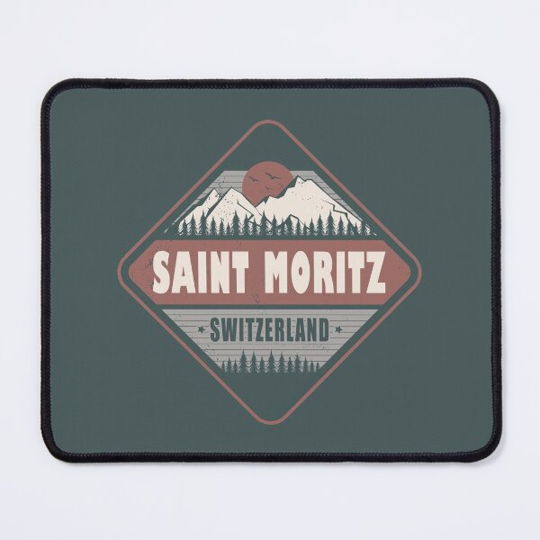 Item preview, Saint Moritz Switzerland Vintage Hiking Design designed and sold by CynthiaGraphics.
