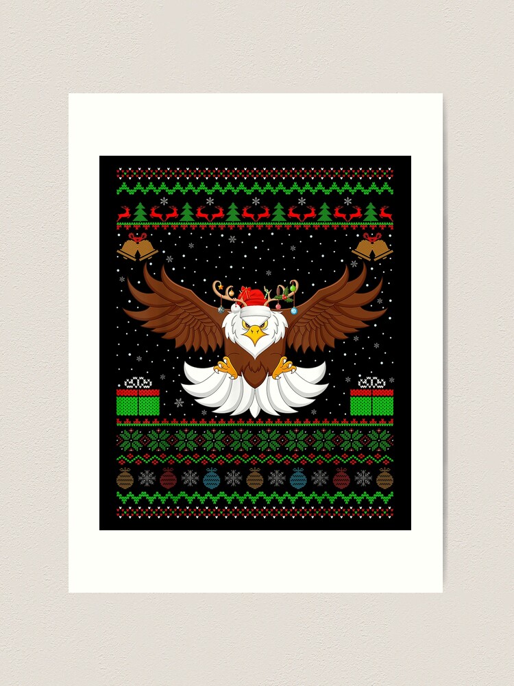 : American Bald Eagle Merry Christmas Ugly Xmas Design