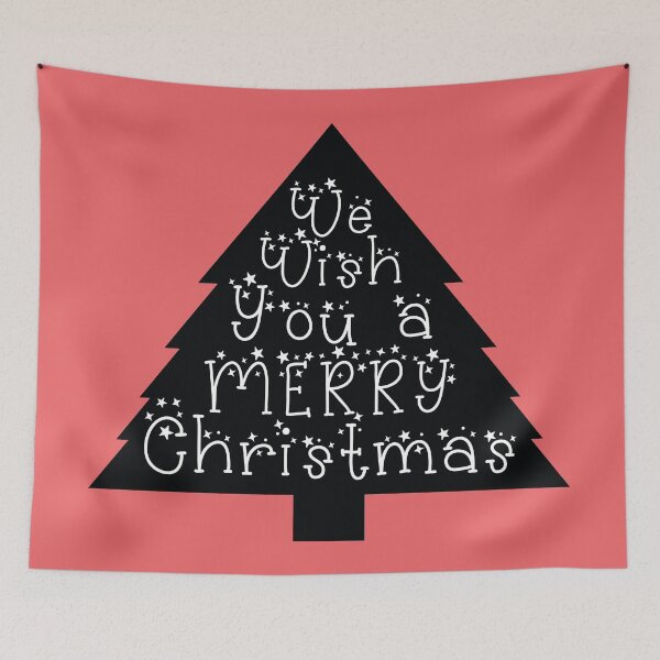 Item preview, We Wish You a Merry Christmas Quote Tree Stars designed and sold by DancingwithInk.