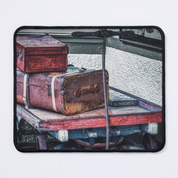 Item preview, Old Luggage on a Railway Porters Trolley designed and sold by derekbeattie.