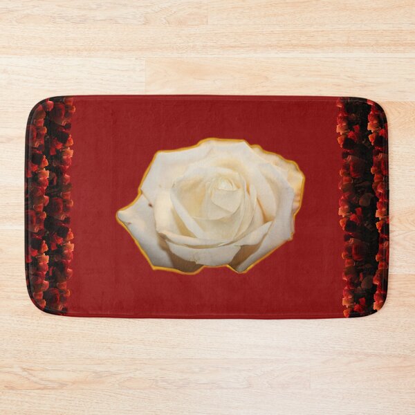Item preview, White Rose with Floral Frame designed and sold by HoorayDesigns.