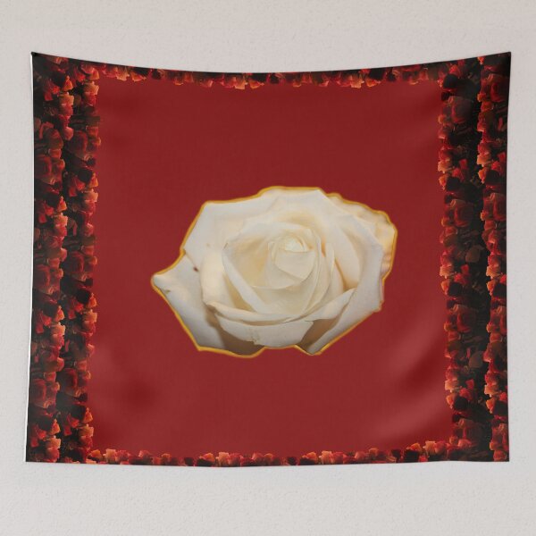 Item preview, White Rose with Floral Frame designed and sold by HoorayDesigns.