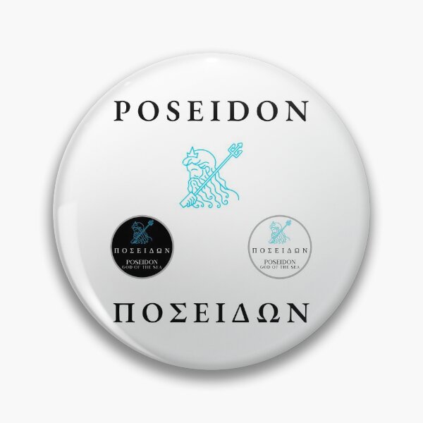 Item preview, Poseidon Sticker Pack Greek Mythology God of the Sea Trident designed and sold by OnyxMoonDesigns.