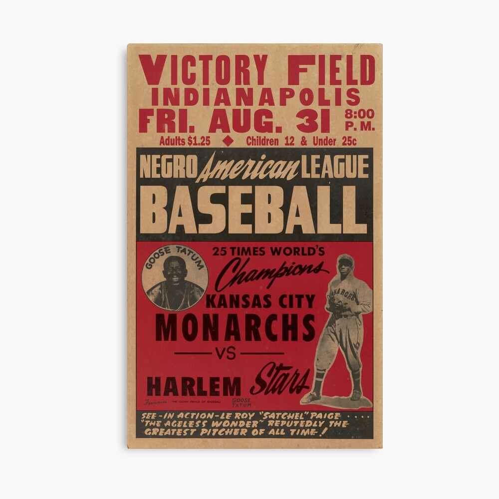 Poster advertising a game between the Kansas City Monarchs and the Harlem  Stars