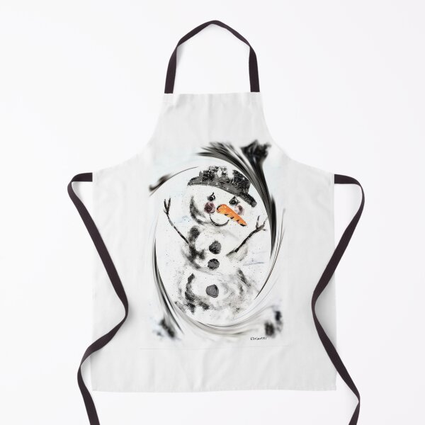 Item preview, Snowman in Swirling Snow designed and sold by EloiseArt.