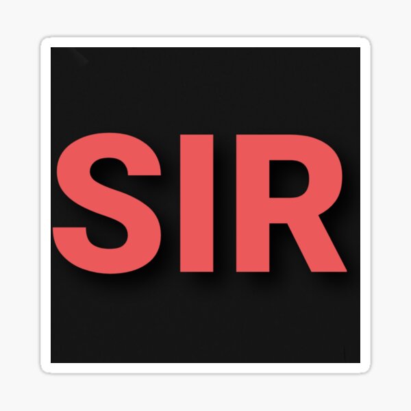 SIR (red) Sticker