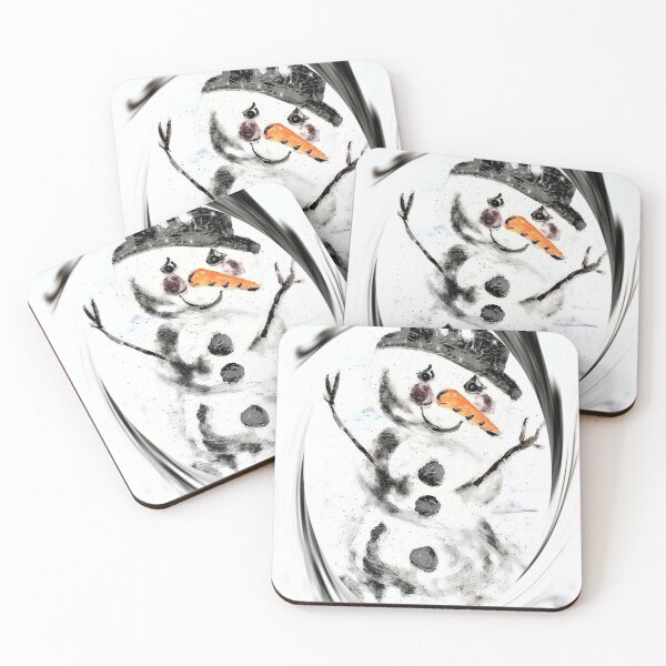 Item preview,  Snowman in Swirling Snow designed and sold by EloiseArt.