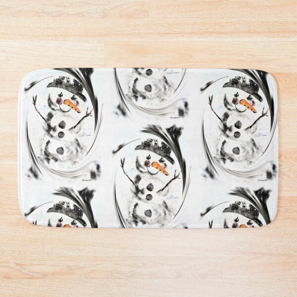 Item preview,  Snowman in Swirling Snow designed and sold by EloiseArt.
