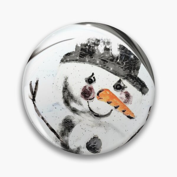 Item preview,  Snowman in Swirling Snow designed and sold by EloiseArt.
