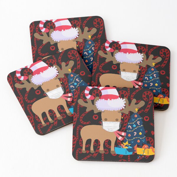 Item preview, funny christmas reindeer Face Masks designed and sold by Renovapring ⭐⭐⭐⭐⭐.