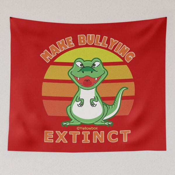 Item preview, Make Bullying Extinct For Unity Day, Dinosaur Illustration - Yellowbox ink painting designed and sold by twyellowbox.