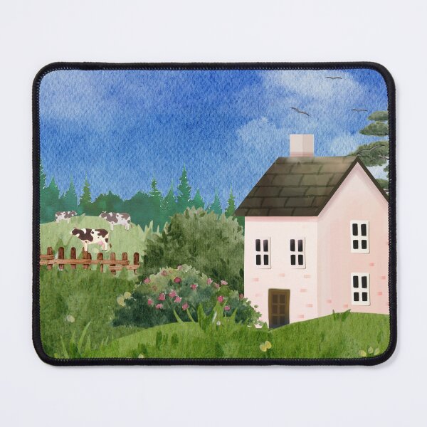 Item preview, Watercolor Painting Hill Country Farmhouse designed and sold by Vimbuy.