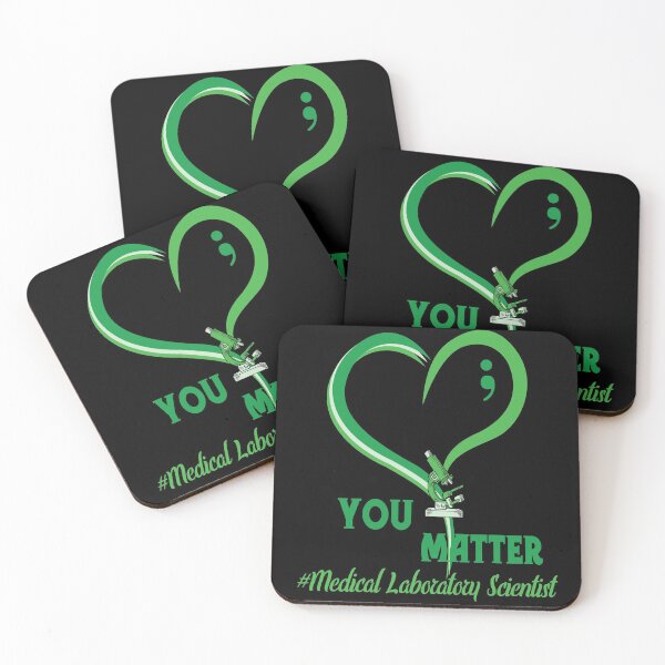 Item preview, YOU MATTER #MEDICALLABORATORYSCIENTIST GREEN AND WHITE HEART MENTAL HEALTH AWARENESS  designed and sold by Hippiesole.