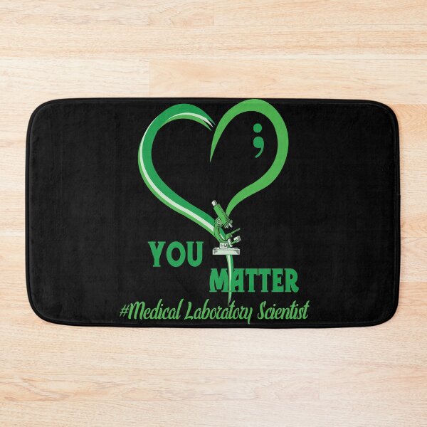 Item preview, YOU MATTER #MEDICALLABORATORYSCIENTIST GREEN AND WHITE HEART MENTAL HEALTH AWARENESS  designed and sold by Hippiesole.