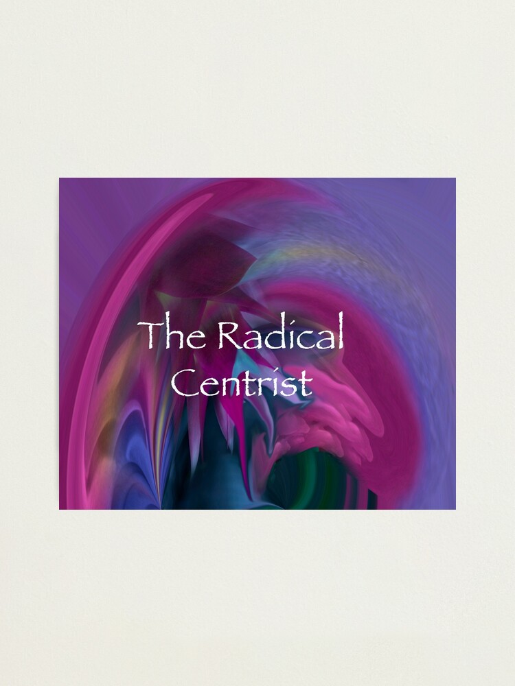 Photographic Print, The Radical Centrist Logo designed and sold by Wayne King