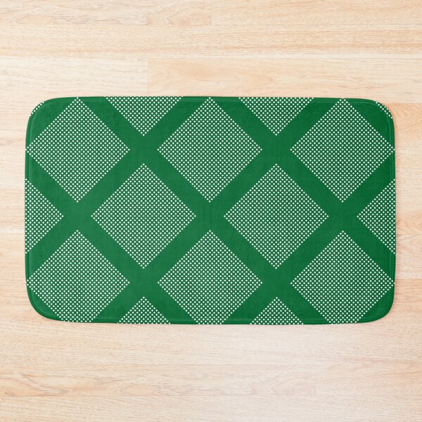 Item preview, Criss Cross Angled Dash Line Pattern in Green on White designed and sold by Neil Feigeles.