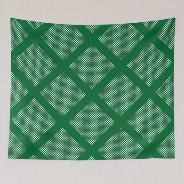 Item preview, Criss Cross Angled Dash Line Pattern in Green on White designed and sold by Neil Feigeles.
