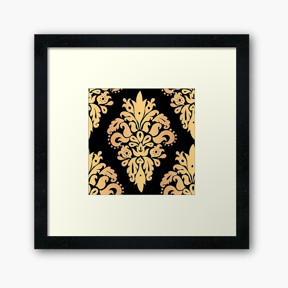 Classic Black and Gold Damask Pattern" A-Line Dress for Sale by  julieerindesign | Redbubble
