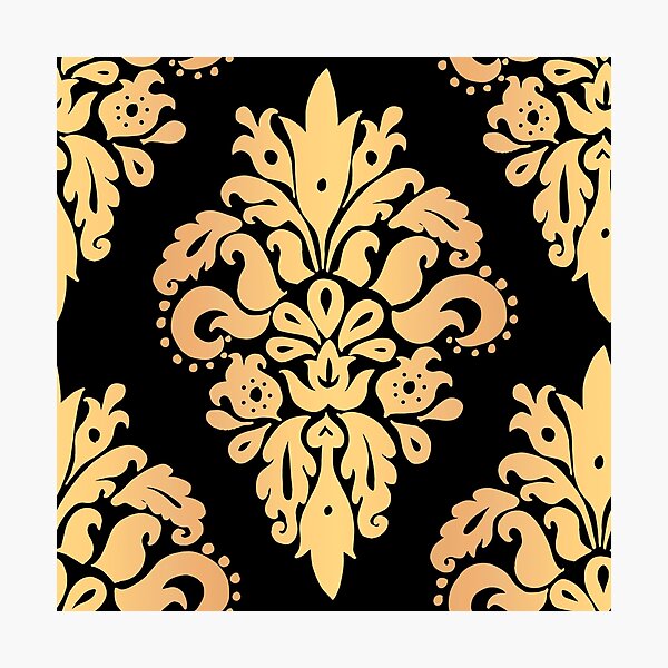 Classic Black and Gold Damask Pattern" A-Line Dress for Sale by  julieerindesign | Redbubble