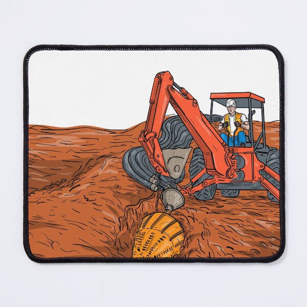 Item preview, Mechanical Digger Laying Drill Bit for Directional Boring with Attached Empty Service Conduits Drawing designed and sold by patrimonio.