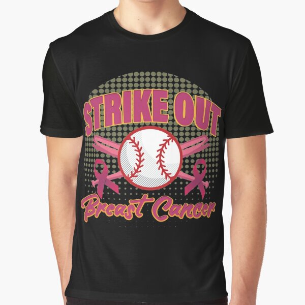 Strike Out Breast Cancer Baseball Breast Cancer Awareness Raglan Baseball  Tee