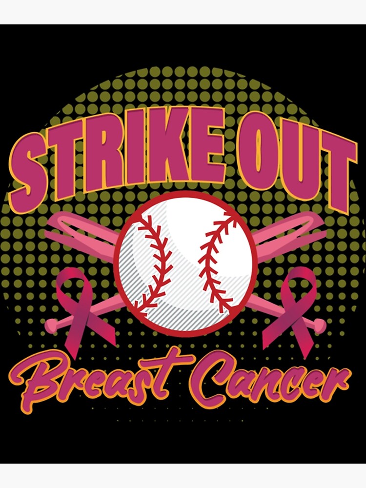 Strike Out Breast Cancer Awareness Baseball Fighters Ribbon Pink T