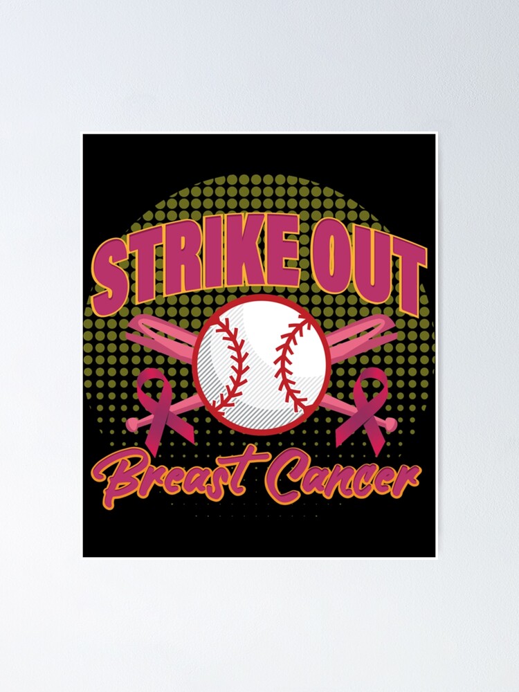 Baseball Strike Out Cancer Pink Ribbon Softball Shirt