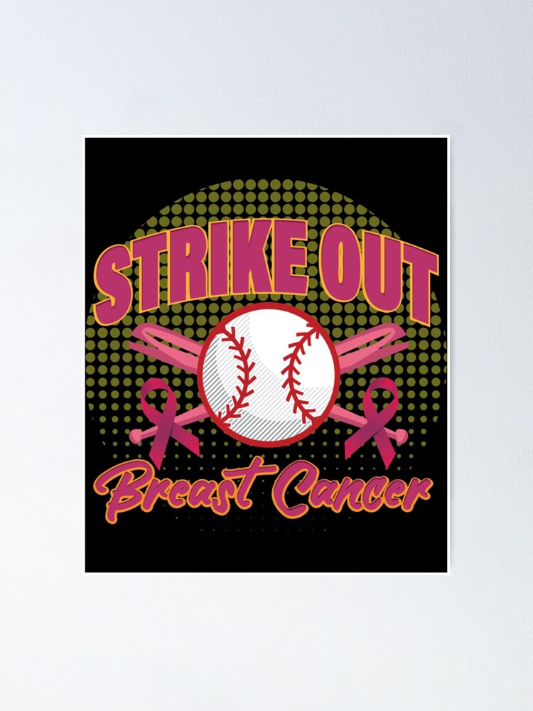 Baseball Strike Out Cancer Pink Ribbon Softball Shirt, hoodie