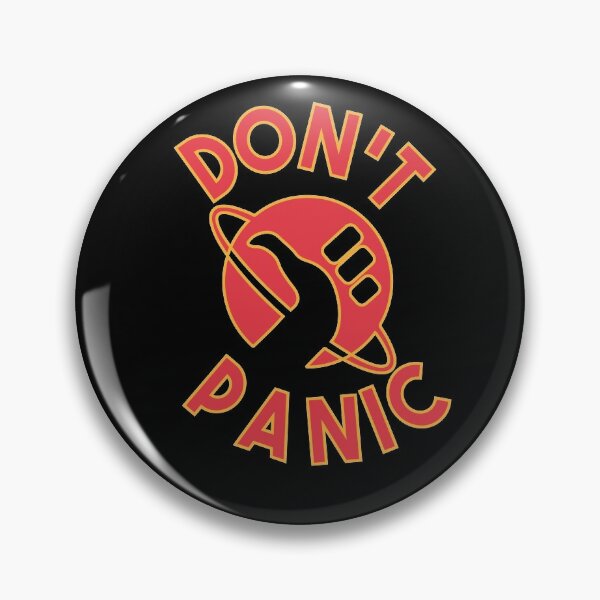 File:Don't Panic Badge.jpg - Wikimedia Commons