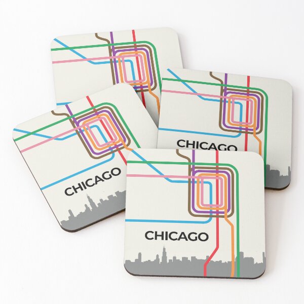 Item preview, Chicago L Map designed and sold by Biochao.