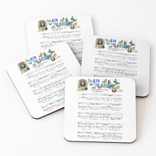 Item preview, J.S. Bach Music Sheet Air on the G string Butterflies designed and sold by AnimalComposers.