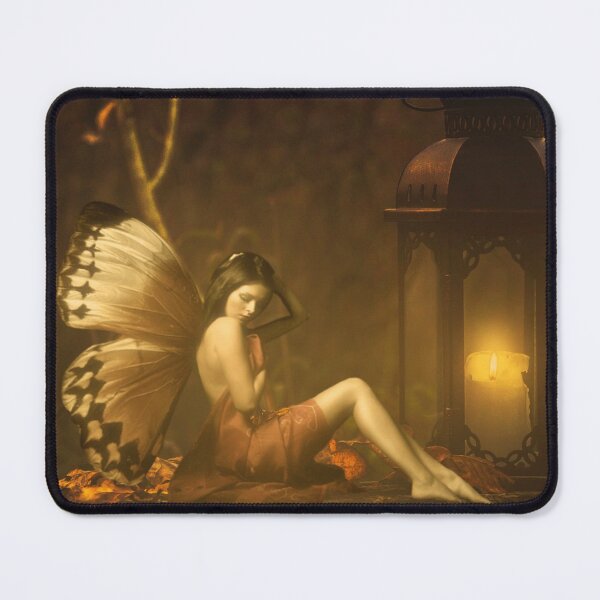 Item preview, Fairy and lantern in the fantasy forest designed and sold by brendanre.