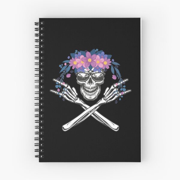 Item preview, Cool Skeleton Hand - Skull With Flowers  designed and sold by NawalMagdy.