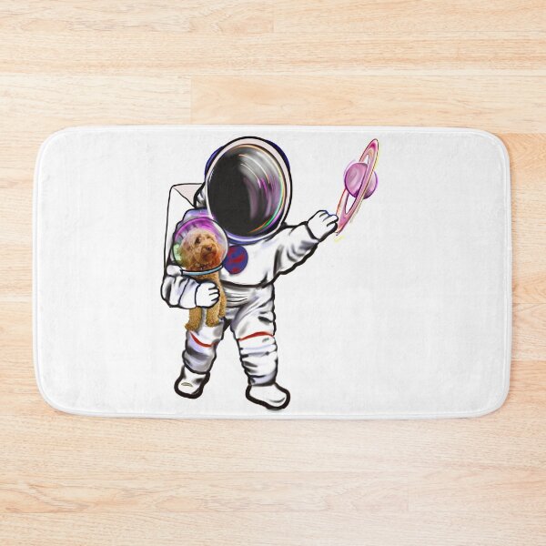 Item preview, Astronaut and Cavapoo puppy dog in Space suit reaching  out to touch Saturn’s ring - cute Cavoodle, Cavapoo, Cavalier King Charles Spaniel designed and sold by Artonmytee.