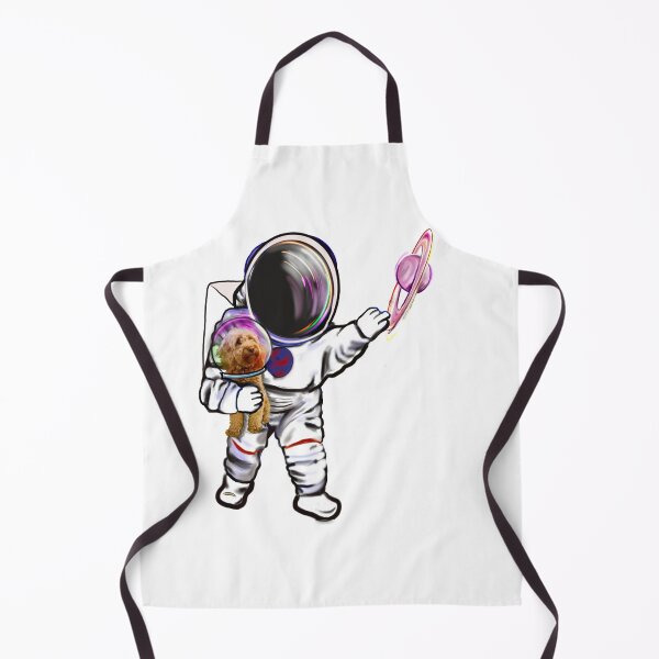 Item preview, Astronaut and Cavapoo puppy dog in Space suit reaching out to touch Saturn’s ring - cute Cavoodle, Cavapoo, Cavalier King Charles Spaniel designed and sold by Artonmytee.