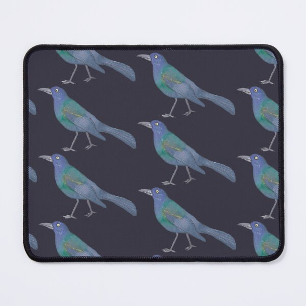 Item preview, Common Grackle watercolor bird species art designed and sold by TheWaterBirds.