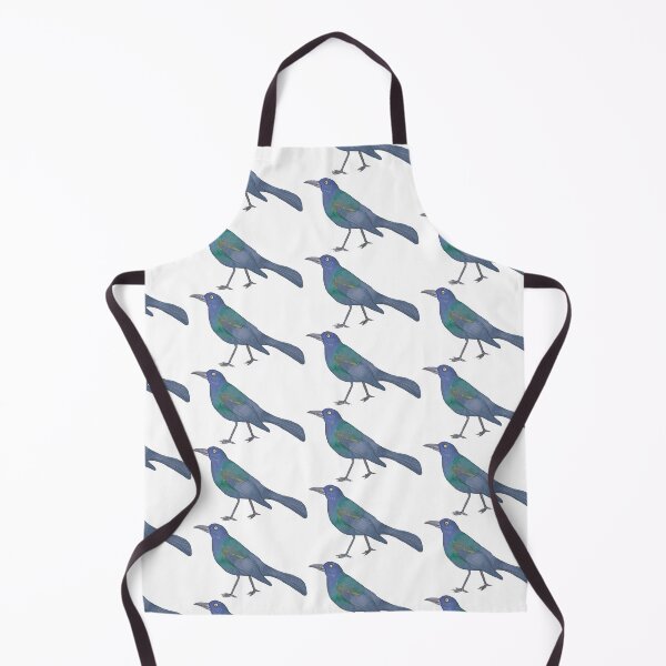 Item preview, Common Grackle watercolor bird species art designed and sold by TheWaterBirds.