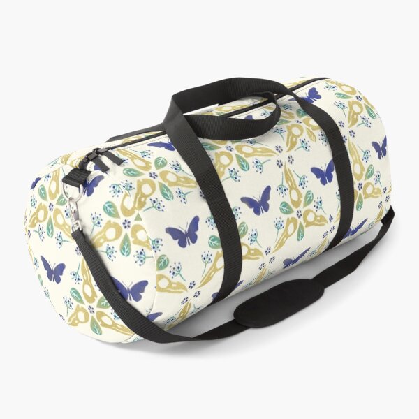 Item preview, Crow Skulls and Butterflies Pattern #2 - Blue and Gold designed and sold by Johanna-Draws.
