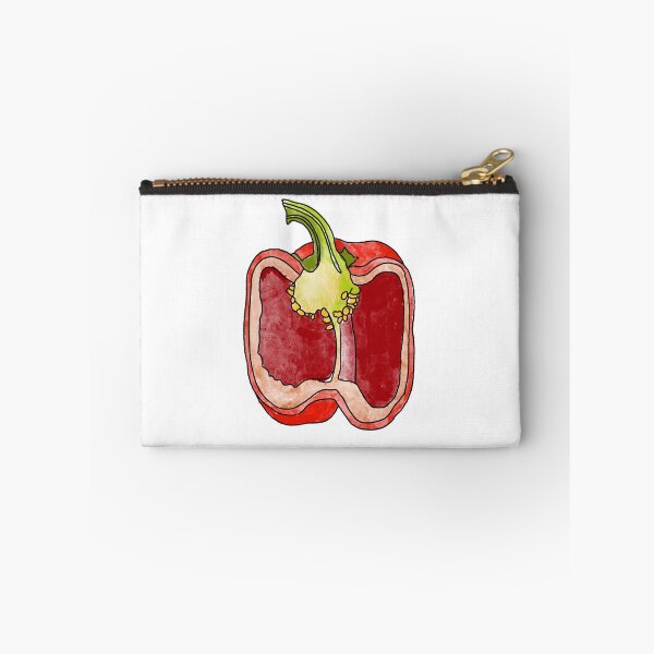 Item preview, Sweet red pepper. Cut the pod into halves. Realistic watercolor drawing on a white background. designed and sold by IrinaSenkova.