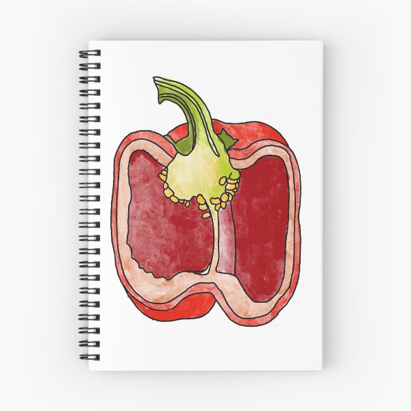 Item preview, Sweet red pepper. Cut the pod into halves. Realistic watercolor drawing on a white background. designed and sold by IrinaSenkova.